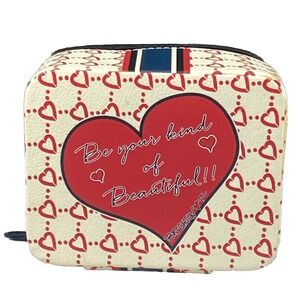 Brighton BE YOUR KIND OF BEAUTIFUL! Soft Case Travel Zipper Jewelry Box Heart